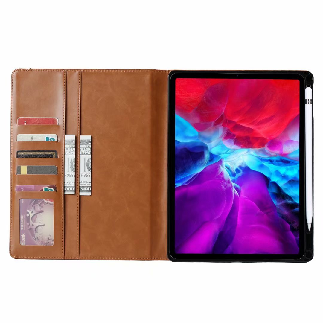 iPad Leather Case with Card Slot and Stand
