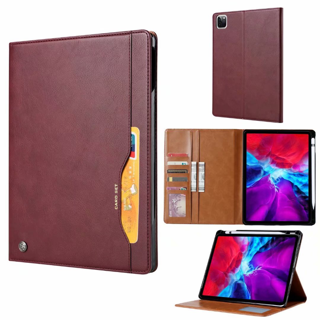 iPad Leather Case with Card Slot and Stand